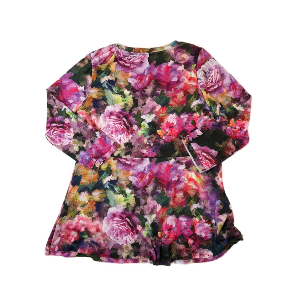 Soft Surroundings Tunic Top Womens SM Colorful Garden Floral Palm Beach Vibes - Picture 5 of 5